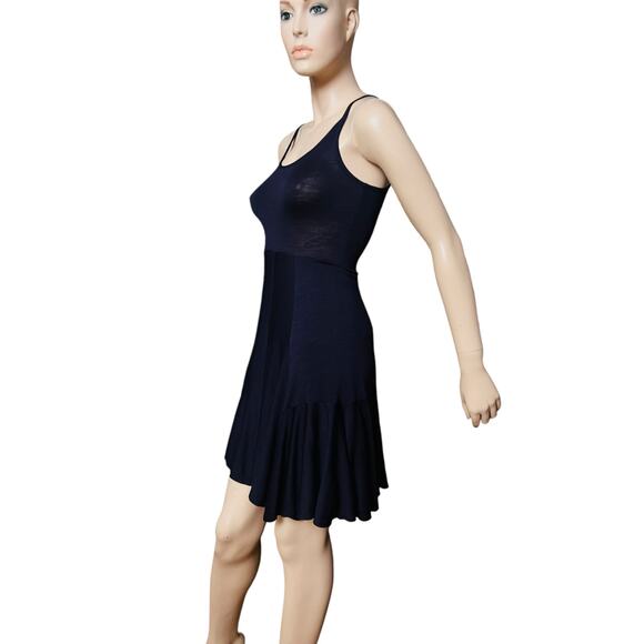 Morgane Le Fay Knit Jersey Mini Flare Skirt Dress Size Small in Dark Purple - Picture 8 of 13